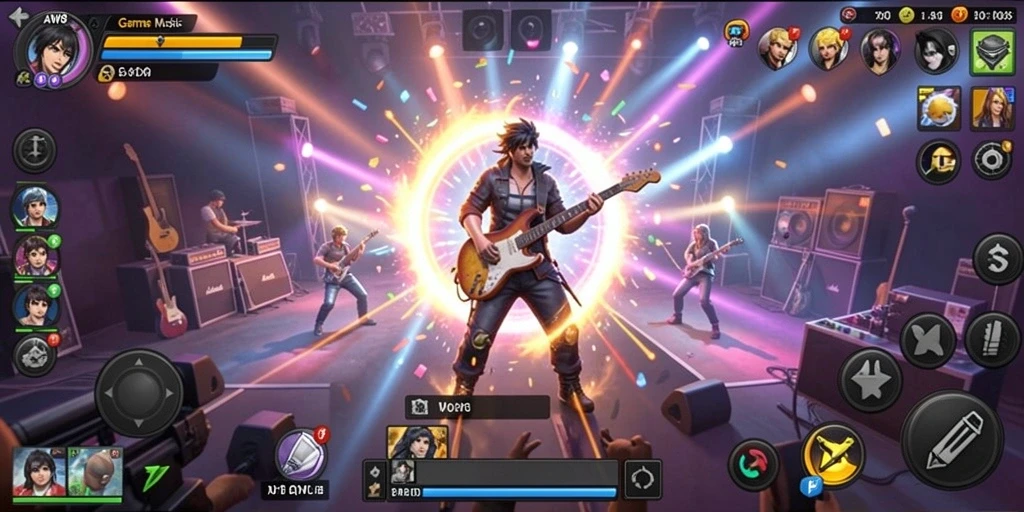 Gameplay menarik dari AW8 saat mengikuti irama musik.