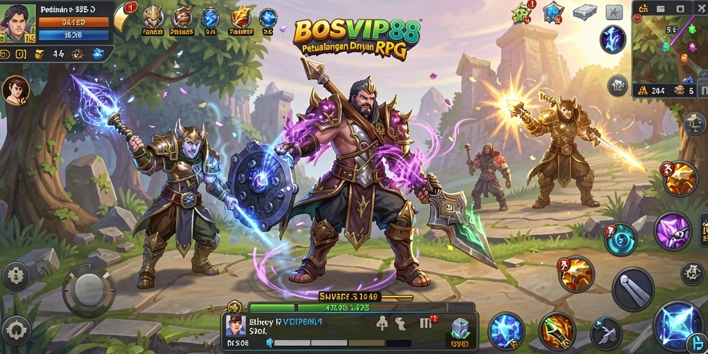 Tampilan gameplay RPG yang menarik dan penuh tantangan di BOSVIP88.