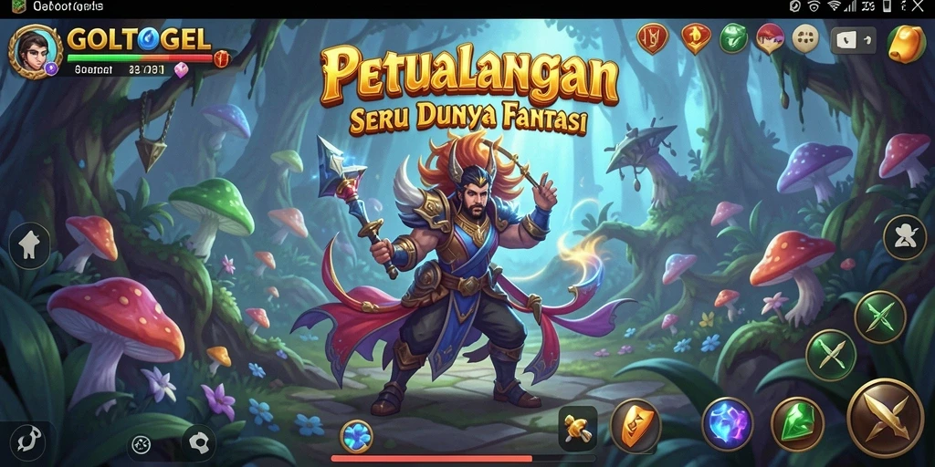 Tampilan gameplay GOLTOGEL yang penuh aksi dan petualangan.