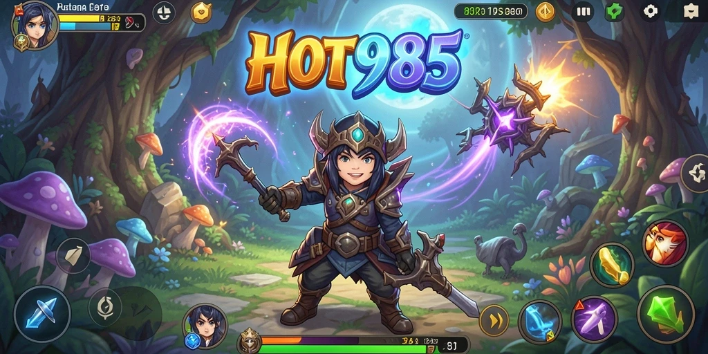 Screenshot HOT985 menampilkan aksi seru di dunia petualangan.