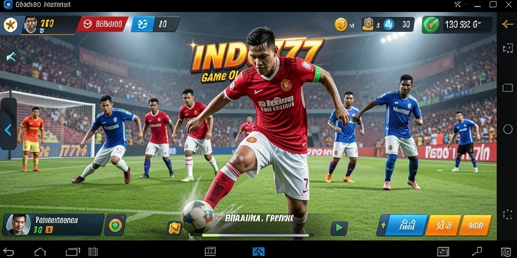 Tampilan utama gameplay INDO777 dengan aksi olahraga seru.
