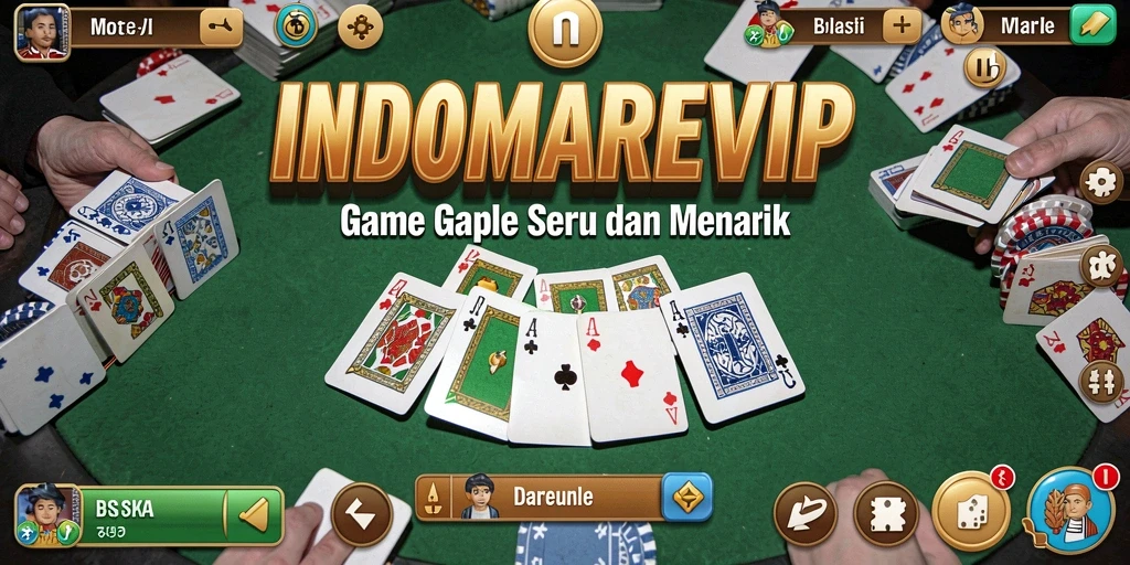 Gameplay seru Gaple dengan tampilan menarik di INDOMAREVIP.