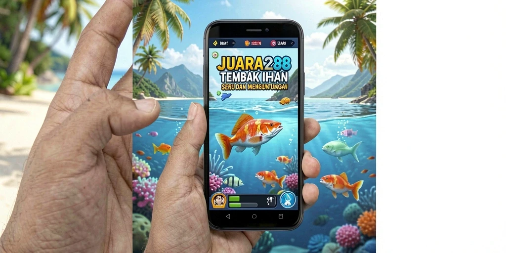 Tampilan gameplay JUARA288 yang menarik saat menangkap ikan.