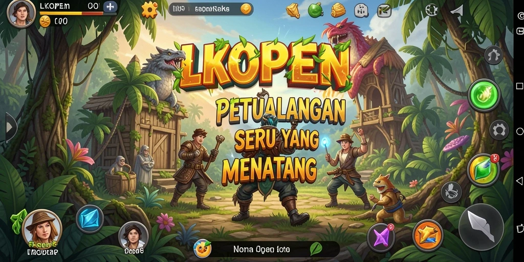 Tangkapan layar menunjukkan aksi seru dalam permainan petualangan LKOPEN.
