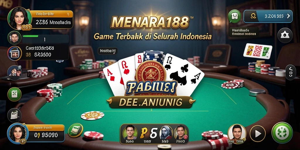 Screenshot MENARA188 menampilkan aksi seru permainan poker.