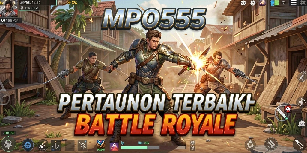 Screenshot MPO555 menampilkan aksi seru dalam pertandingan Battle Royale.