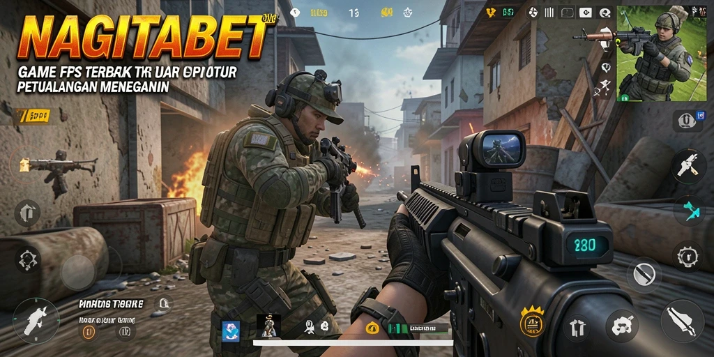 Screenshot gameplay NAGITABET menampilkan aksi tembak-menembak yang mendebarkan.