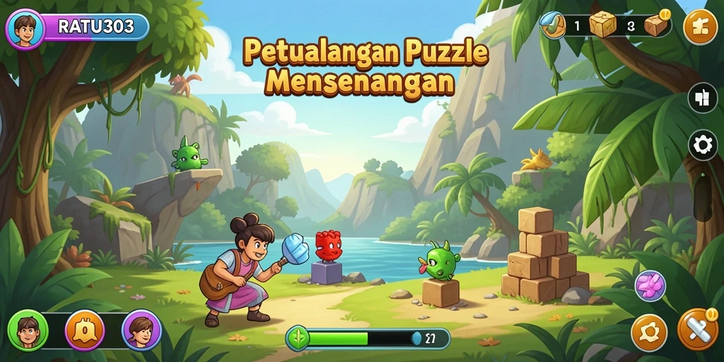 Tangkapan layar gameplay <strong>RATU303</strong> yang penuh warna dan menantang.