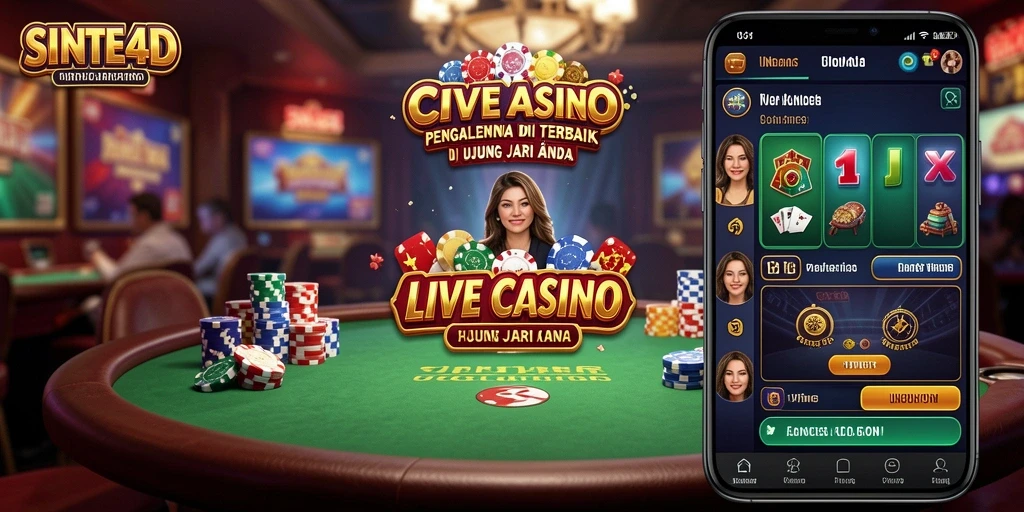 Tampilan gameplay Live Casino SINTE4D yang mendebarkan.